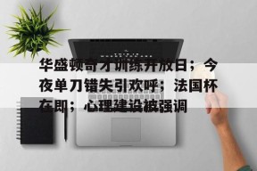 爱游戏网址 -关于华盛顿奇才训练开放日；今夜单刀错失引欢呼；法国杯在即；心理建设被强调的信息